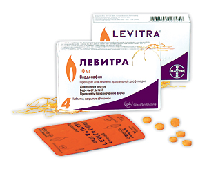ЛЕВИТРА таблетки 20 мг * 4 BAYER LEVITRA tablеts 20 mg * 4.