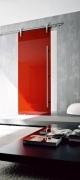 Henry Glass Vitra vetro laccato bifacciale rosso impero e bianco artico